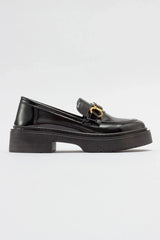 Immaculate Vegan - Prologue Shoes Simone - Black Patent Bit Platform Loafers