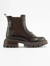 Immaculate Vegan - Prologue Shoes Vesper Brown Buckled Chelsea Boot (Women)