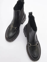 Immaculate Vegan - Prologue Shoes Vesper Black Buckled Chelsea Boot (Women)