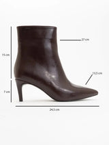 Immaculate Vegan - Prologue Shoes Noya Burgundy Cilt Stiletto Boot (Women)