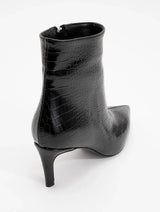 Immaculate Vegan - Prologue Shoes Noya Black Pattern Stiletto Boot (Women)