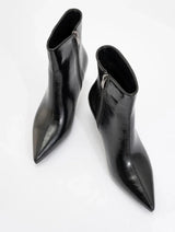 Immaculate Vegan - Prologue Shoes Noya - Black Pointed Toe Slim Heel Boot (Women)