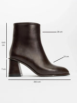 Immaculate Vegan - Prologue Shoes Maura - Brown Block Heel Ankle Boot (Women)