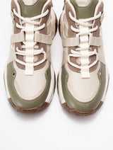 Immaculate Vegan - Prologue Shoes Seraphine - Beige Green Zip Lace-Up Sport Boot (Women)