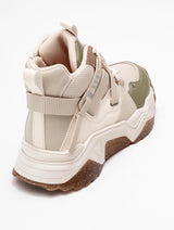 Immaculate Vegan - Prologue Shoes Seraphine - Beige Green Zip Lace-Up Sport Boot (Women)