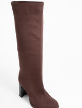 Immaculate Vegan - Prologue Shoes Josette - Brown Block Heel Knee-High Boot (Women)