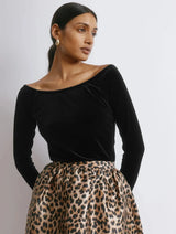 Immaculate Vegan - Albaray Black Velvet Bardot Top