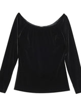Immaculate Vegan - Albaray Black Velvet Bardot Top
