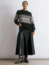 Immaculate Vegan - Albaray Faux Leather Basque Skirt