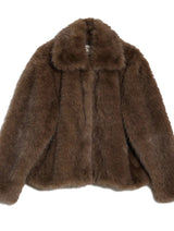 Immaculate Vegan - Albaray Brown Faux Fur Jacket