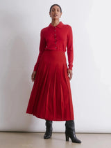 Immaculate Vegan - Albaray Red Pleated Skirt