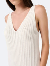 Immaculate Vegan - Mila.Vert Knitted ribbed V-neck dress