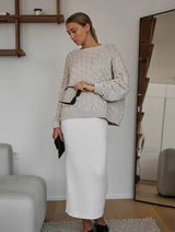 Immaculate Vegan - Mila.Vert Knitted ribbed V-neck dress