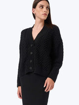 Immaculate Vegan - Mila.Vert Knitted herringbone line cardigan