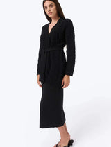 Immaculate Vegan - Mila.Vert Knitted long herringbone line cardigan