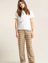 Immaculate Vegan - KOMODO JIM JAM Womens Organic Cotton Pyjama Bottoms - Sand