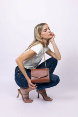 Immaculate Vegan - ASHOKA Paris Apple Leather Mini Paname Vegan Shoulder Bag | Camel