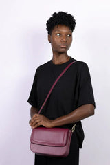 Immaculate Vegan - Ashoka Paris Apple Leather Brigitte Vegan Shoulder Bag | Bordeaux