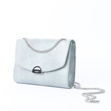 Immaculate Vegan - ASHOKA Paris Apple Leather Mini Paname Lizard Vegan Shoulder Bag | Blue Grey