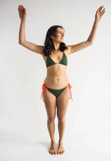 Immaculate Vegan - Sūndar Swim The Sarno ECONYL® Reversible Bikini Bottom | Multiple Colours Green/Neon Orange / UK6 / EU34 / US2