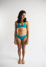Immaculate Vegan - Sūndar Swim The Matanza ECONYL® Reversible Bikini Bottom | Multiple Colours Turquoise/Coral / UK6 / EU34 / US2