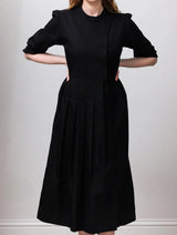 Immaculate Vegan - No More Nobody TALITHA MIDI DRESS <br> Organic cotton black