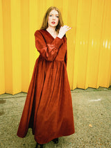 Immaculate Vegan - No More Nobody MICHELLE MAXI DRESS <br> Corduroy Rust