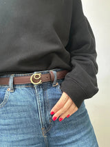 Immaculate Vegan - No More Nobody DIANE BELT <br> Grape Leather - Brown