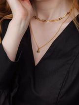 Immaculate Vegan - No More Nobody DARYL MINI NECKLACE <br> 18k Gold Plated - Tiger Eye
