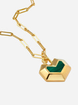 Immaculate Vegan - No More Nobody DARYL NECKLACE <br> 18k Gold Plated - Malachite