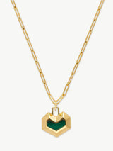 Immaculate Vegan - No More Nobody DARYL NECKLACE <br> 18k Gold Plated - Malachite