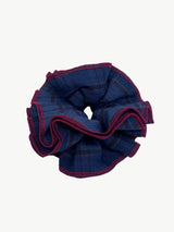 Immaculate Vegan - No More Nobody AZARIA SCRUNCHIE <br> navy check