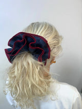 Immaculate Vegan - No More Nobody AZARIA SCRUNCHIE <br> navy check