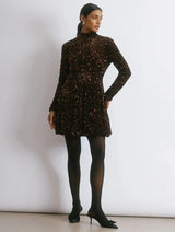 Immaculate Vegan - Albaray Velvet & Sequin Puff Ball Short Dress
