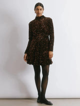 Immaculate Vegan - Albaray Velvet & Sequin Puff Ball Short Dress