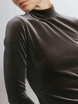 Immaculate Vegan - Albaray Velvet Funnel Neck Maxi Dress