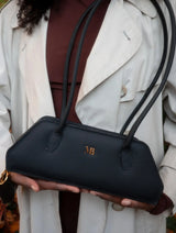 Immaculate Vegan - Melina Bucher Tessa Vegan Leather Shoulder Bag | Black Black