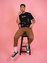 Immaculate Vegan - Plant Faced Clothing Dairy Is Scary Graffiti Collage Print - Black T-Shirt