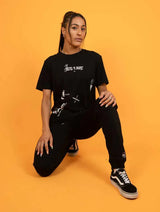 Immaculate Vegan - Plant Faced Clothing Dairy Is Scary Graffiti Collage Print - Black T-Shirt