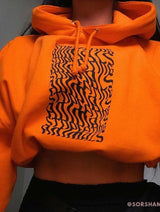 Immaculate Vegan - Plant Faced Clothing Illusions Hoodie - Stop Eating Animals - Alarm Orange