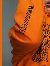 Immaculate Vegan - Plant Faced Clothing Illusions Hoodie - Stop Eating Animals - Alarm Orange