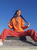 Immaculate Vegan - Plant Faced Clothing Illusions Hoodie - Stop Eating Animals - Alarm Orange