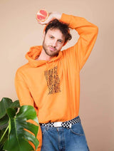 Immaculate Vegan - Plant Faced Clothing Illusions Hoodie - Stop Eating Animals - Alarm Orange