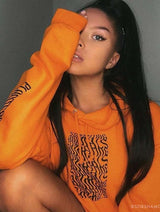 Immaculate Vegan - Plant Faced Clothing Illusions Hoodie - Stop Eating Animals - Alarm Orange