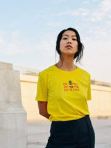 Immaculate Vegan - Plant Faced Clothing Eat Plants Goth Roses Tee - Cyber Yellow