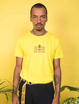 Immaculate Vegan - Plant Faced Clothing Eat Plants Goth Roses Tee - Cyber Yellow