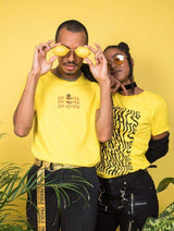 Immaculate Vegan - Plant Faced Clothing Eat Plants Goth Roses Tee - Cyber Yellow