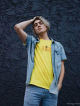 Immaculate Vegan - Plant Faced Clothing Eat Plants Goth Roses Tee - Cyber Yellow