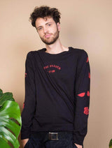 Immaculate Vegan - Plant Faced Clothing Eat Plants Scattered Roses - Long Sleeve - Black