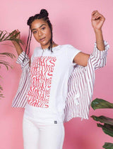 Immaculate Vegan - Plant Faced Clothing Illusions Tee - Stop Eating Animals - White x Red